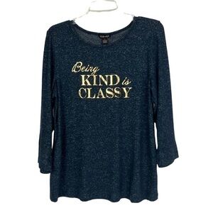 NWT BY DESIGN Women’s Pullover Top Size Medium Multi Colors 3/4 Length Sleeves